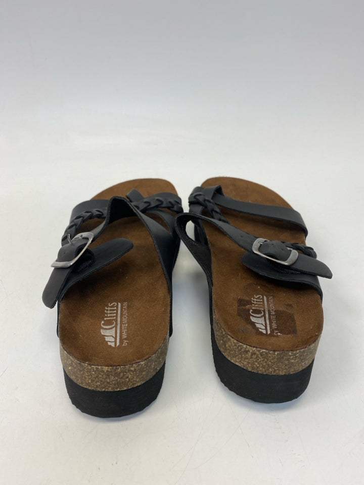 White Mountain  Size 11 Black Sandals