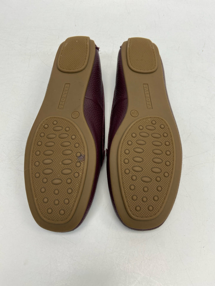 NWOT Talbots US Shoe Size 6.5 Burgundy Gold Link Flats