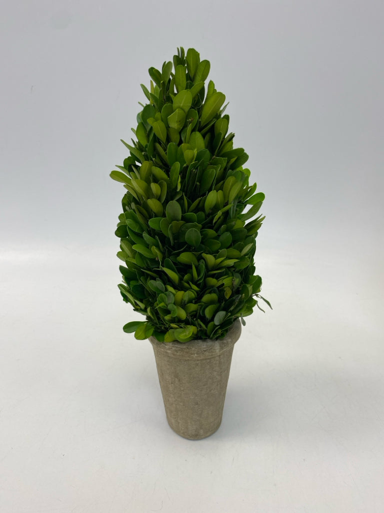 Green Gray Ceramic Silk Plant