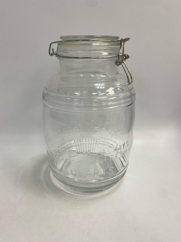 Clear Glass Canister