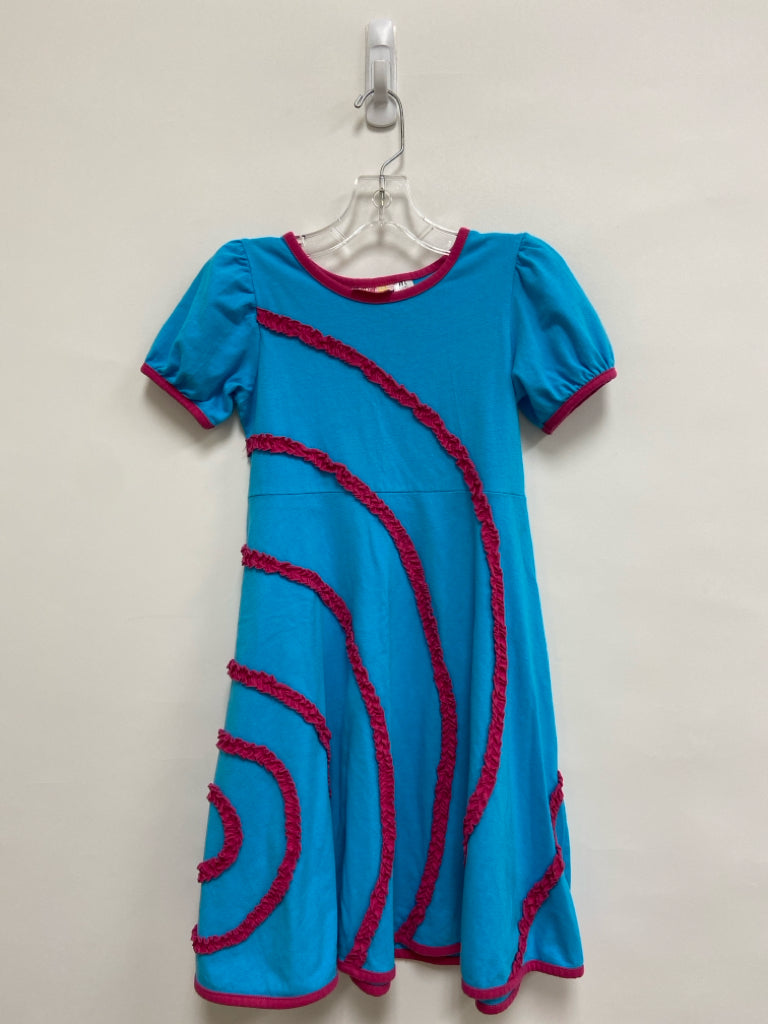 SIZE 7/8 Turquoise Fuchsia Texture Girl&