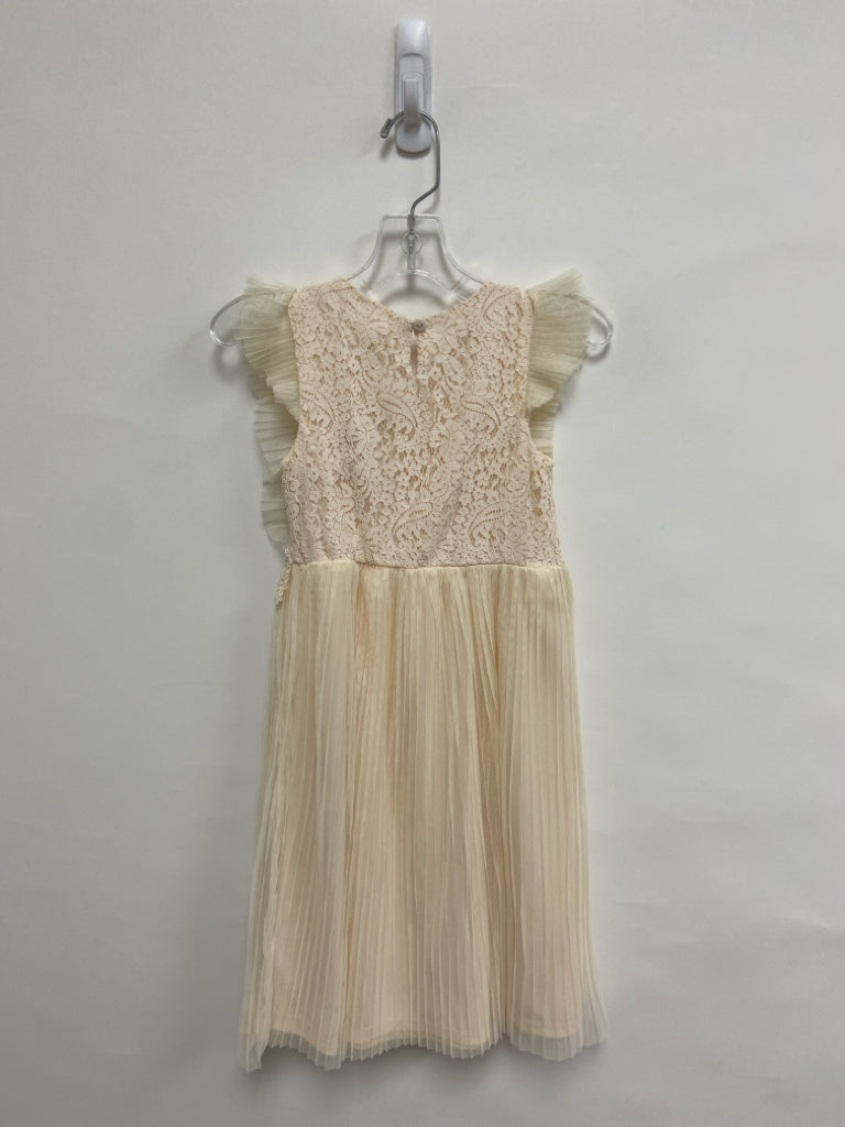 Nanette Lepore SIZE 6X Cream Paisley Sleeveless Lace Girl&