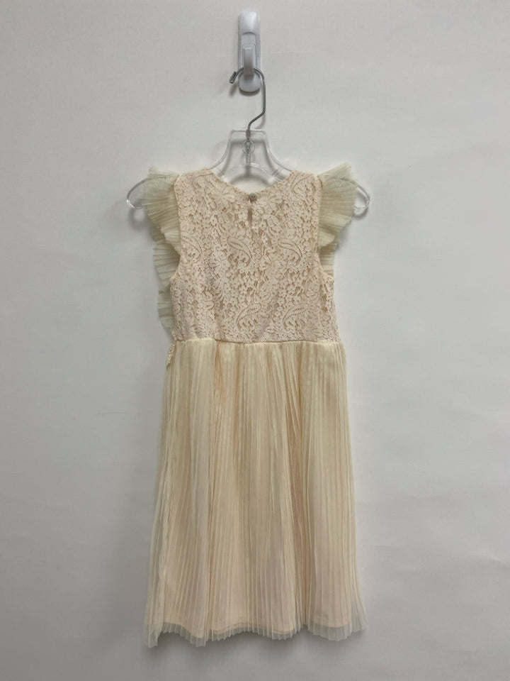 Nanette Lepore SIZE 6X Cream Paisley Sleeveless Lace Girl&