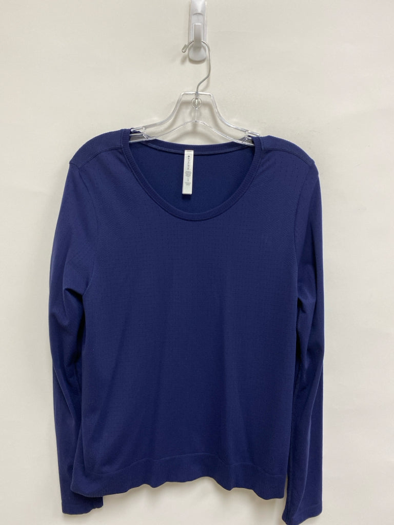 Athleta Size L Navy Long Sleeve Athletic Top