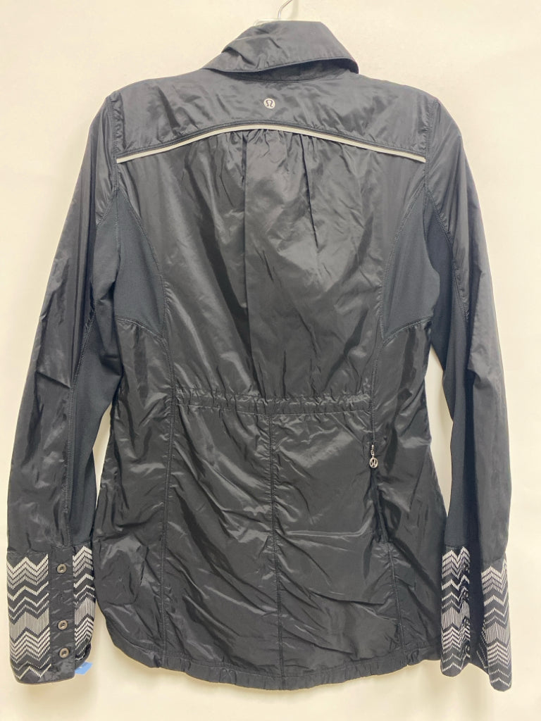 Lululemon Size 4 Black White Trimmed Athletic Jacket