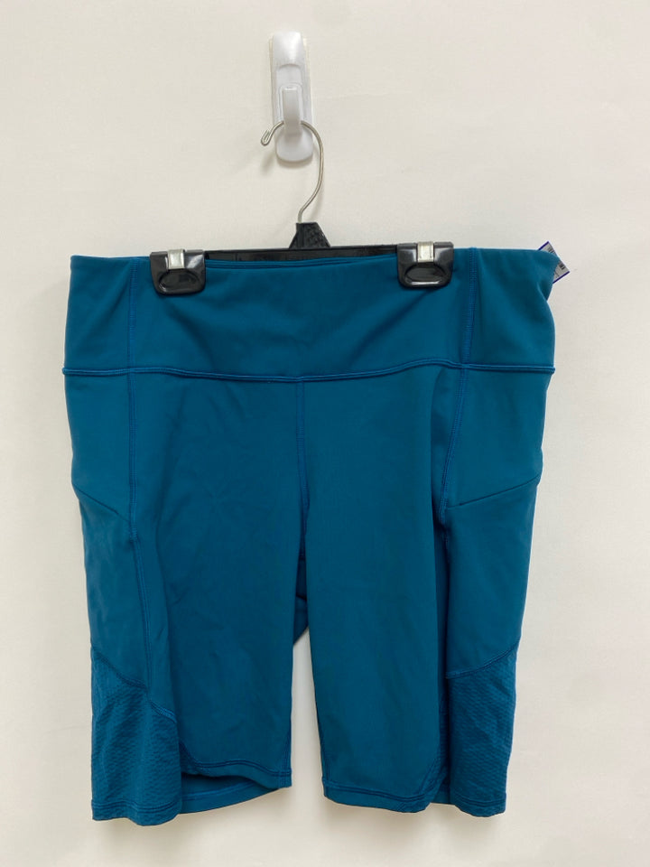 Athleta Size L Dark Teal Blue Athletic Shorts