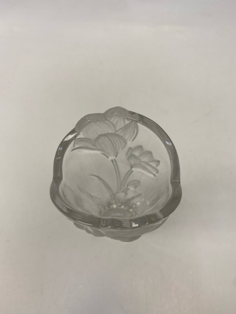Clear Flowers Crystal Vase