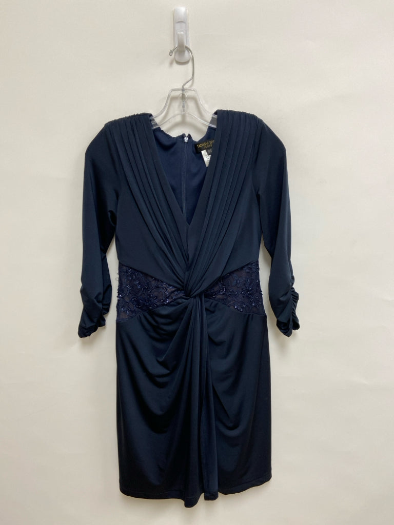 Tadashi Shoji Size SP Dark Navy Pleated Petite Dress