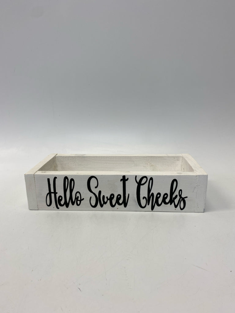 White Black Words Wood Box