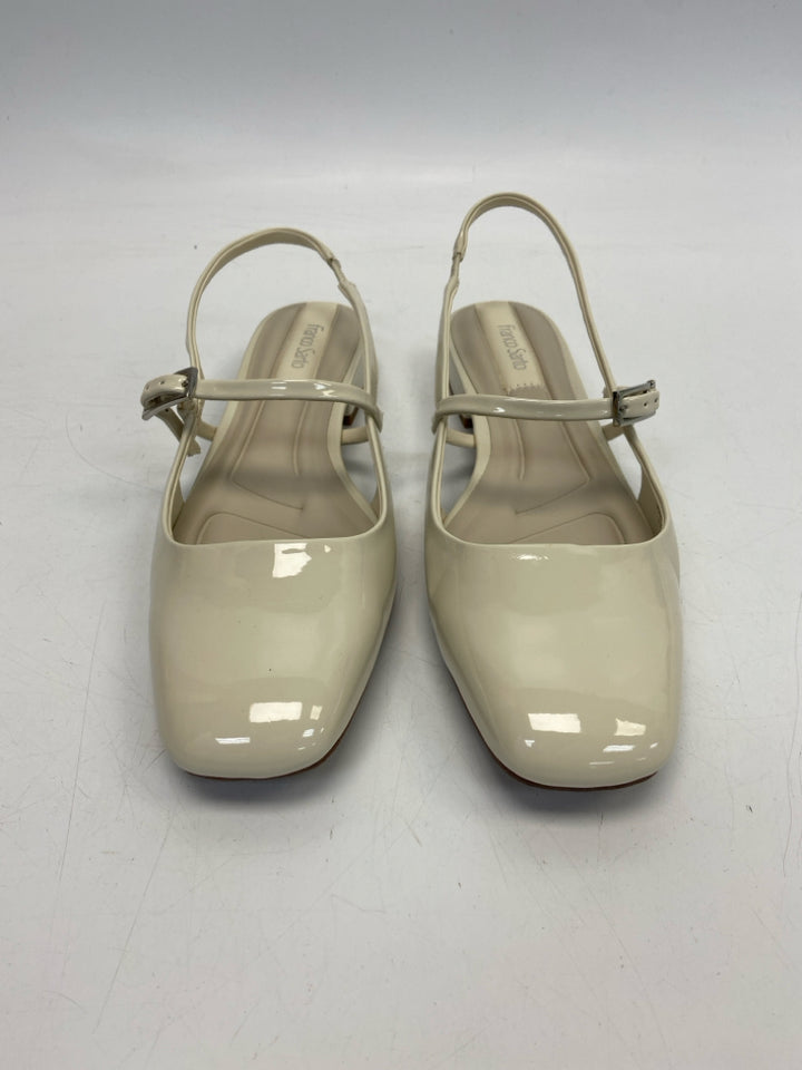 NWOT Franco Sarto  Size 9 Cream Patent Flats