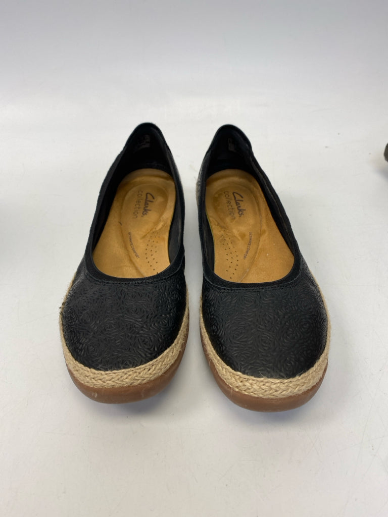 Clarks US Size 8 Black Flats