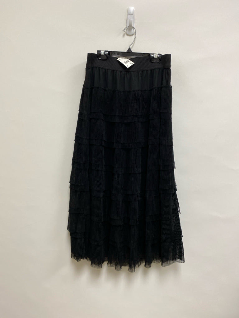NWT Versona Size L Black Tiered Tulle Ladies Skirt