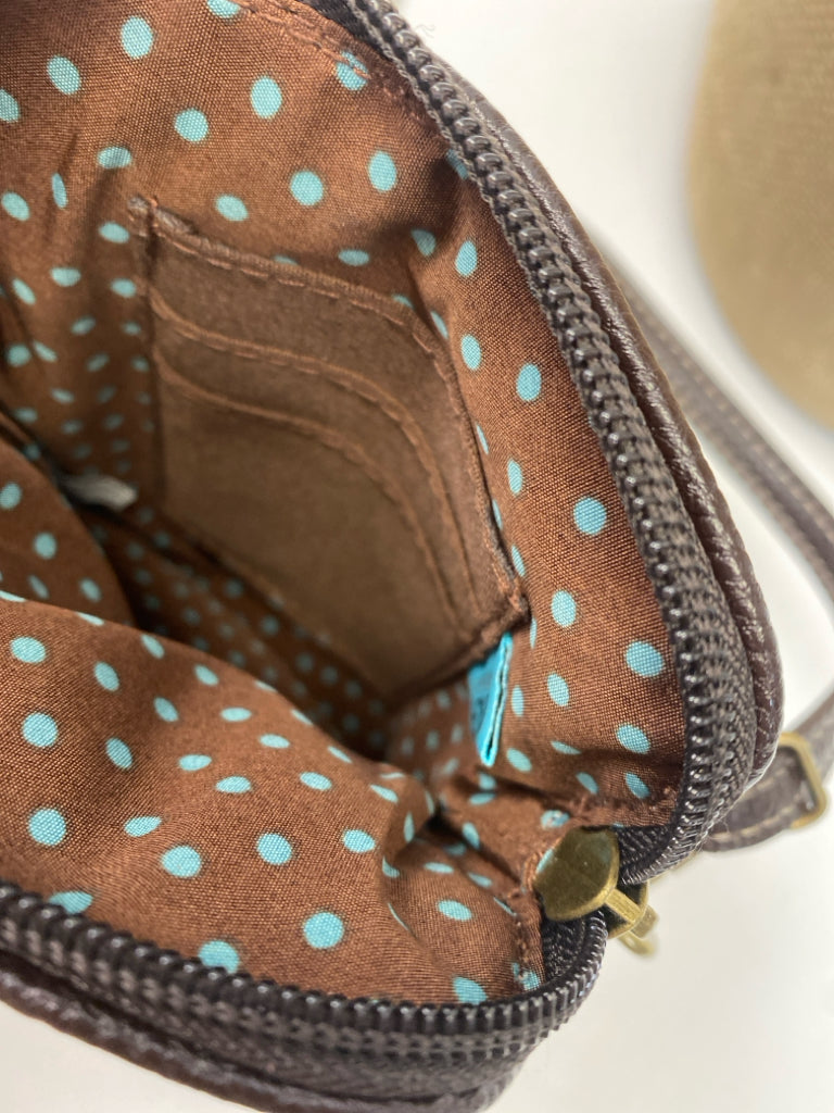 Chala Brown Pink Flamingo(es) Crossbody
