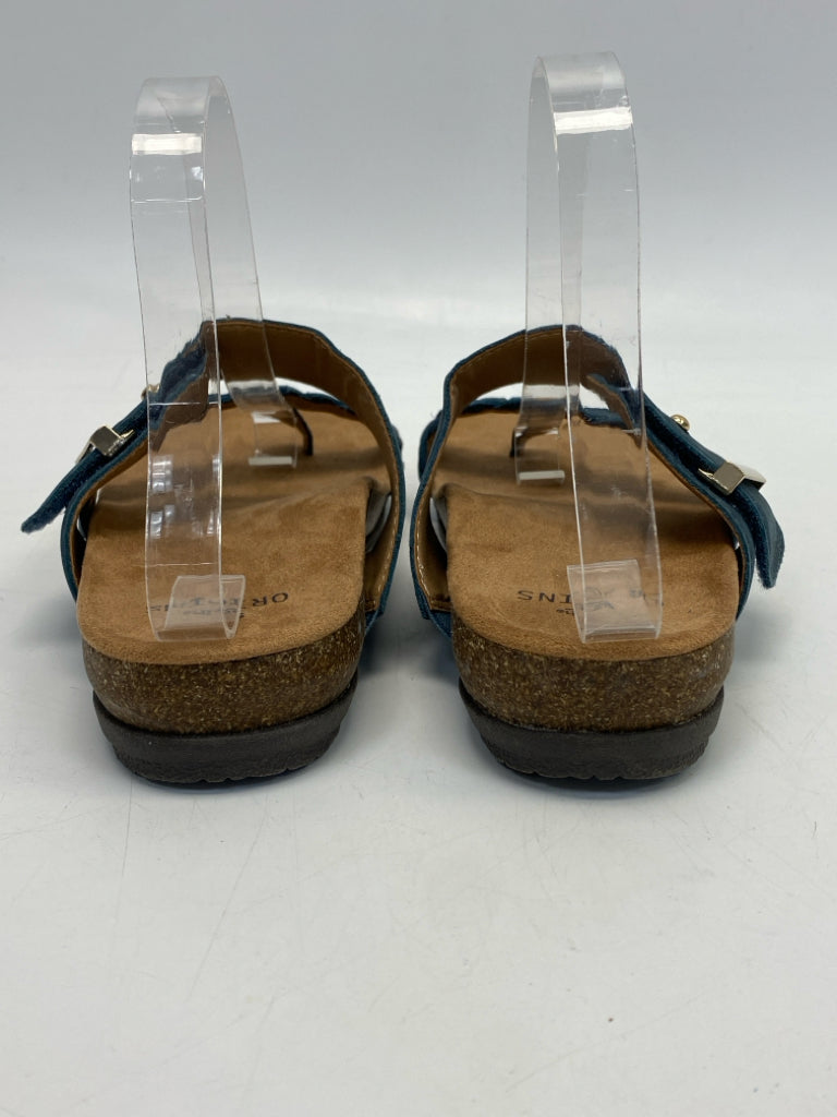 NWOT Earth Origins  Size 9 Dark Slate Blue Braided Sandals