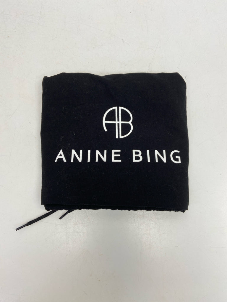 ANINE BING Tan Black Houndstooth Handbag