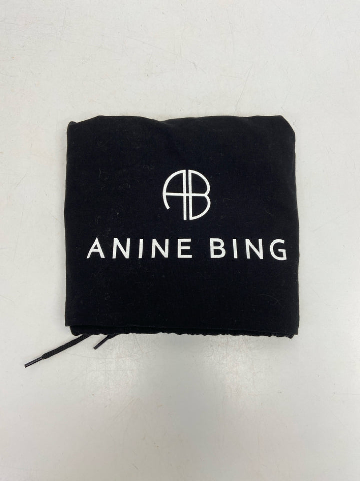 ANINE BING Tan Black Houndstooth Handbag