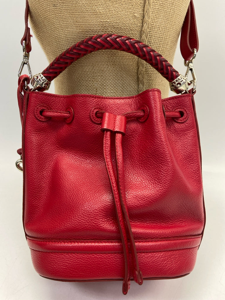 Brighton Red Drawstring(s) Crossbody