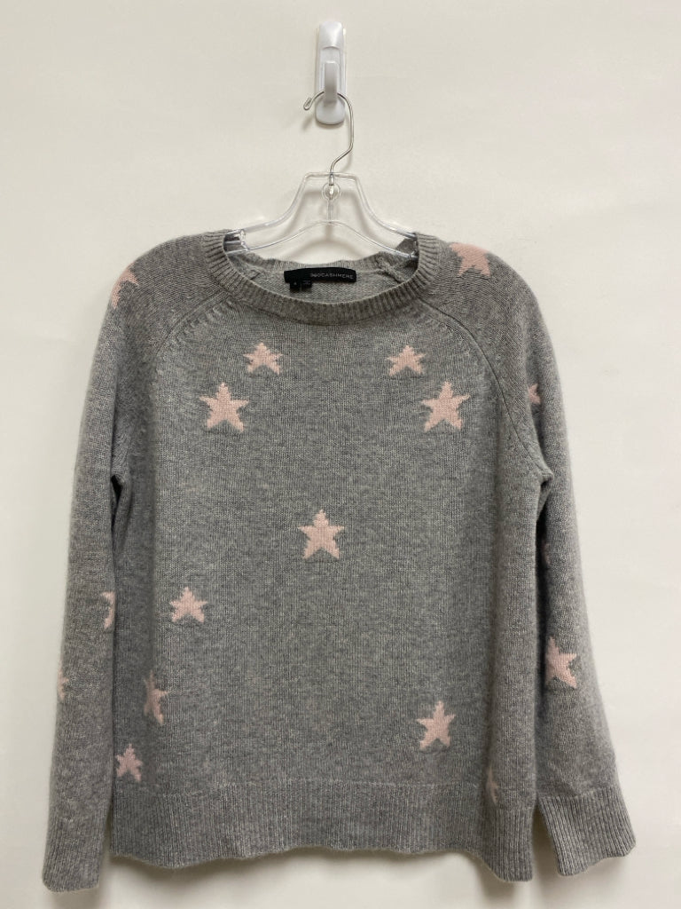 360CASHMERE Size S Gray Pink Stars Cashmere Ladies Sweater
