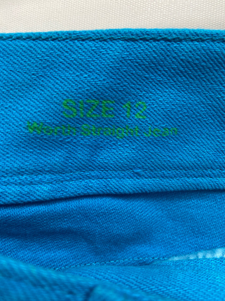 LILLY PULITZER Size 12 Turquoise Ladies Jeans