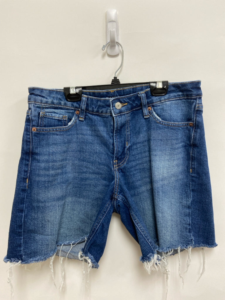 Old Navy Size 10 Blue Fringe Denim Ladies Shorts