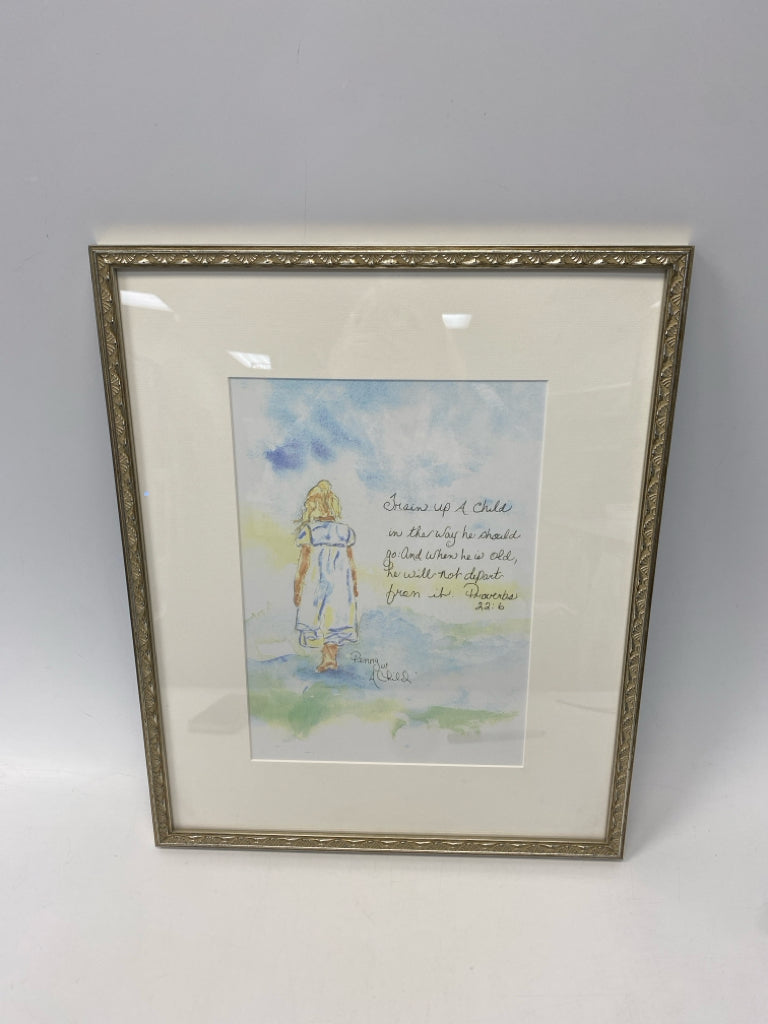 Blue/White Pastels Kids Framed Art