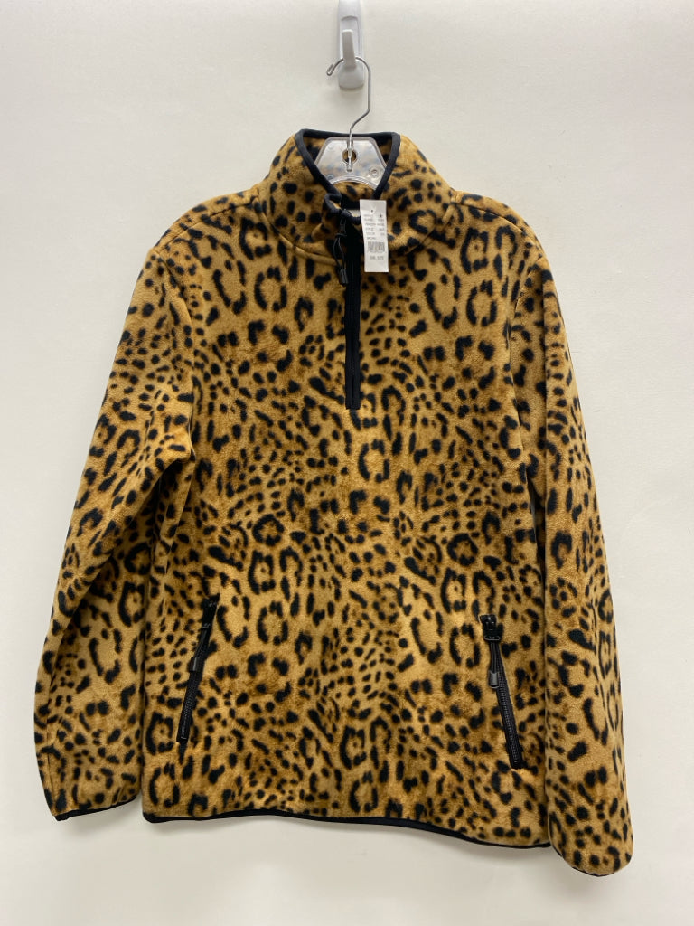 NWT Pacsun Size S Brown/Black Animal Print Fleece Ladies Pullover