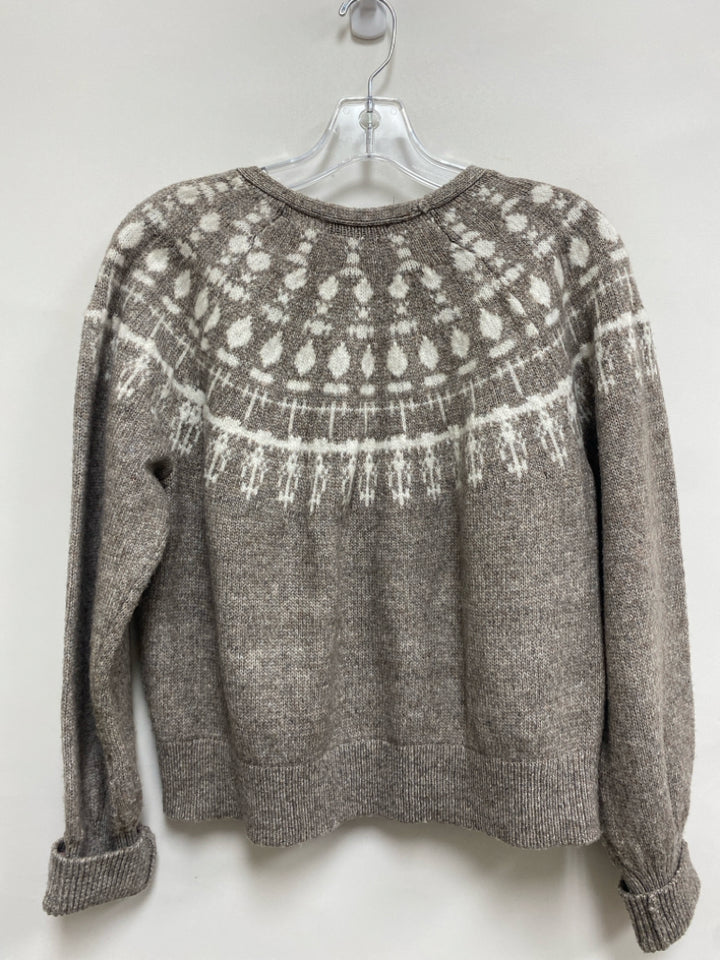 FREE ASSEMBLY Size L Gray White Ladies Sweater