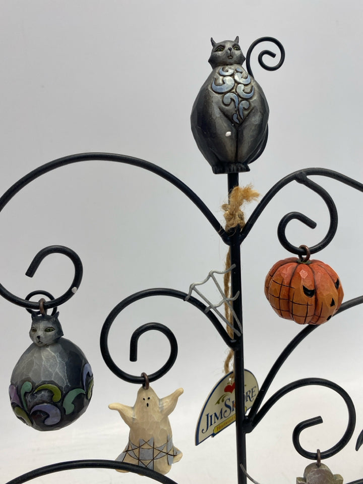 NEW/BOX Jim Shore Frightful Halloween Tree w/8 Ornaments 4017592