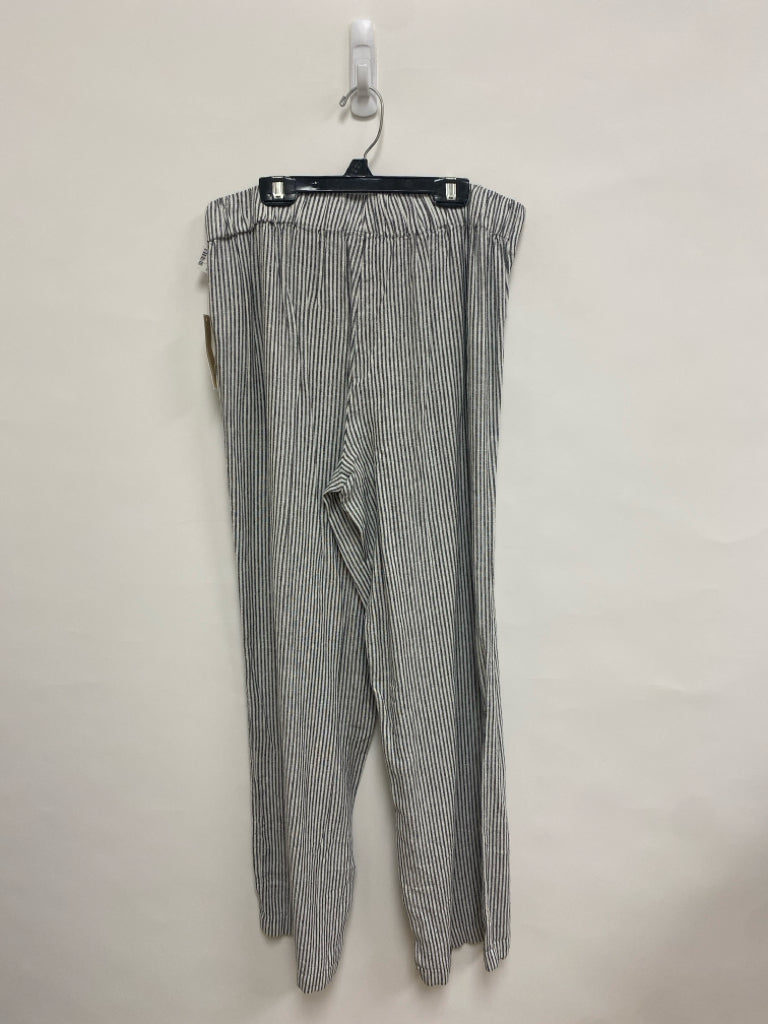 NWT Michael Kors Size M White Gray Striped Ladies Pants