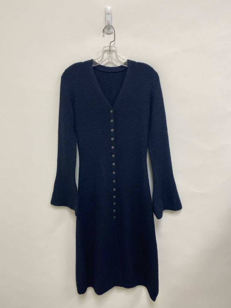 Size S Navy Texture Button Up Ladies Dress