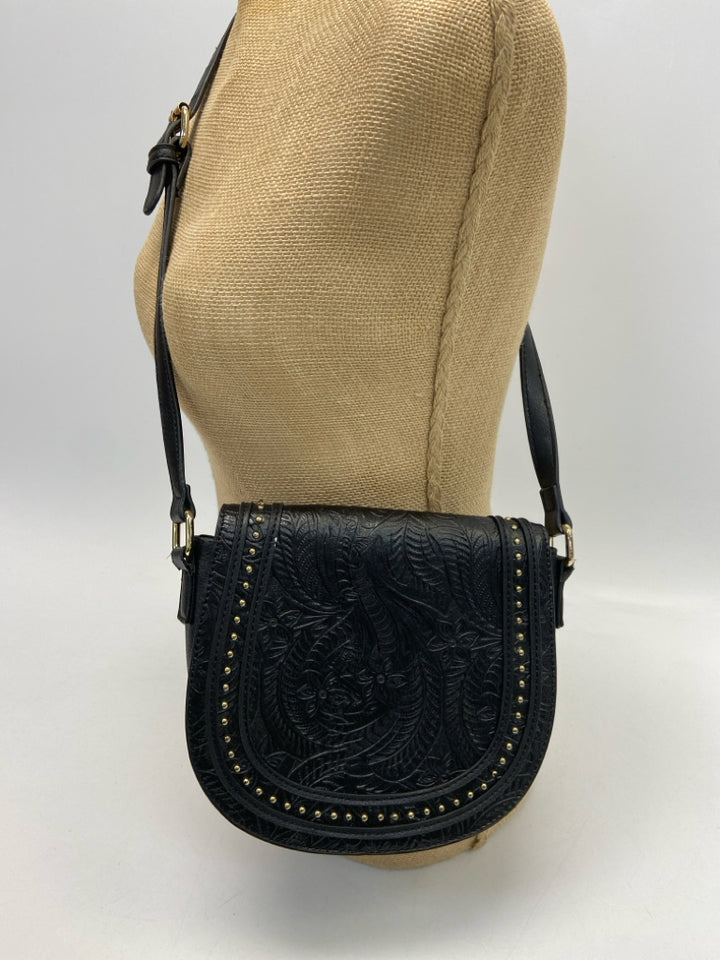 Black Embossed Crossbody