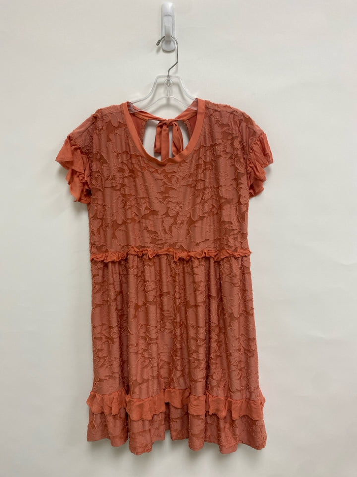Anthropologie Size S Coral Texture Ladies Dress