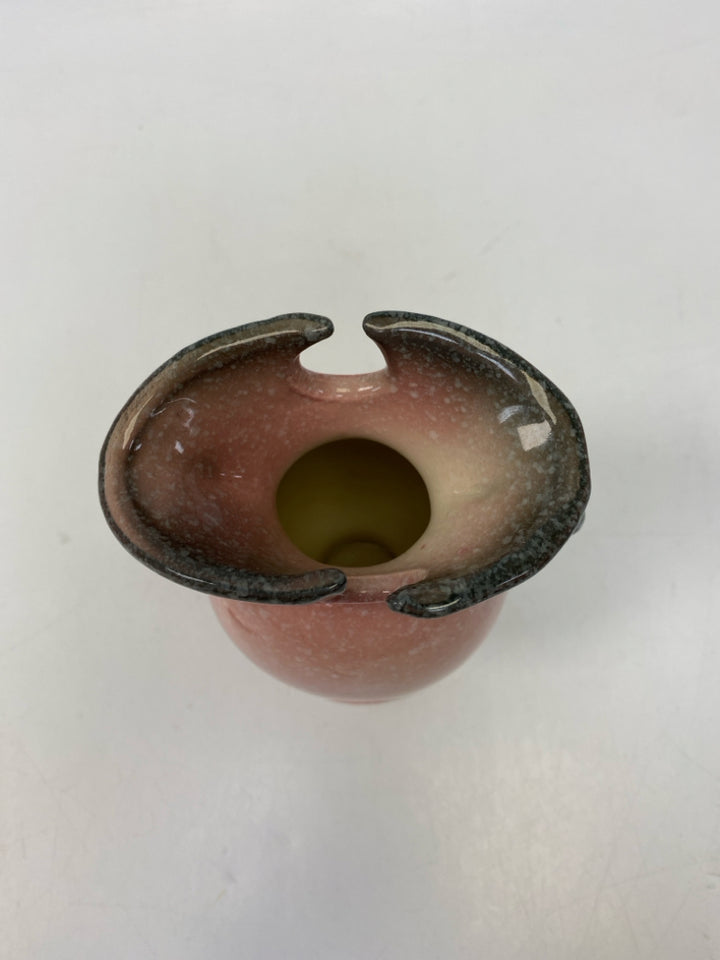Hull Pottery Pink Mottled Vase