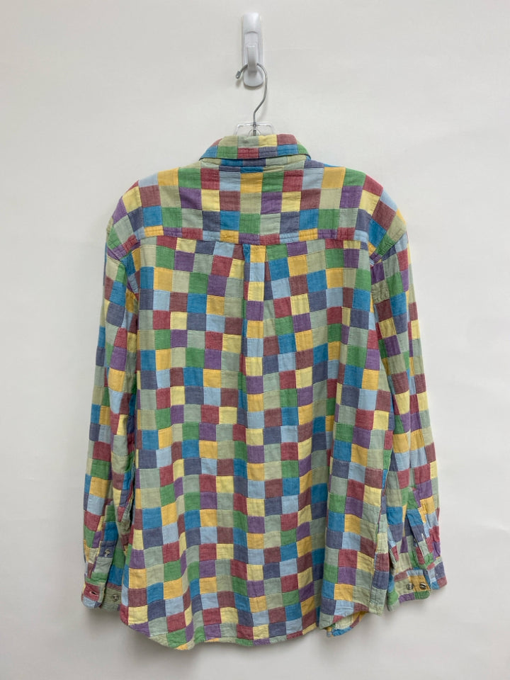 Territory Ahead Size L Pastels Patches Button Up Cotton Men&