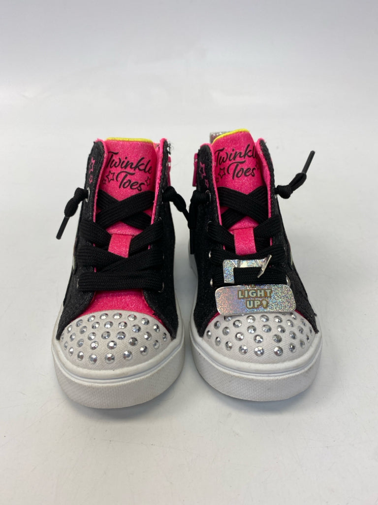 Skechers SIZE 5 Black Pink/Multi Lit Girl&