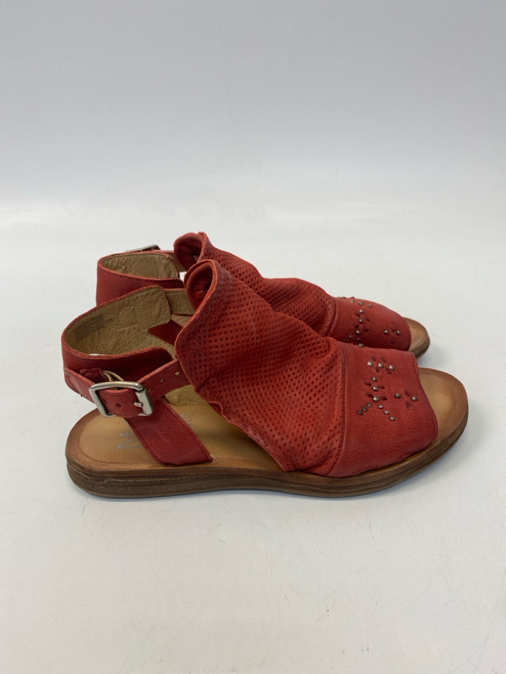 Miz Mooz  Size 37 Dark Red Perforated Sandals