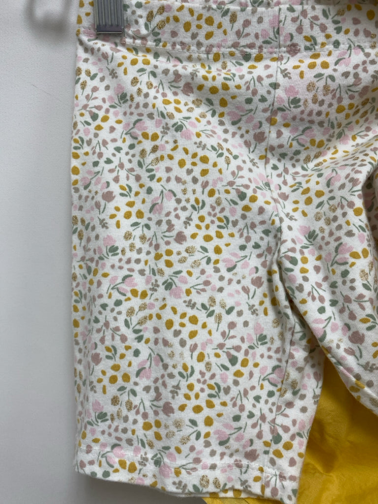 Mizrahi SIZE 4T Yellow White/Green Flowers Girl&