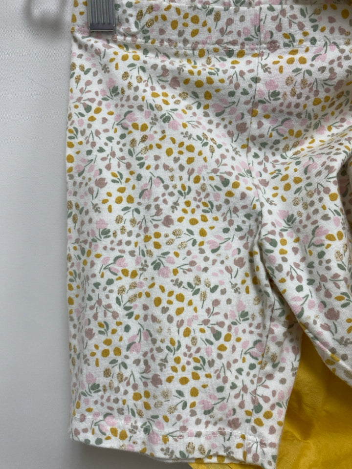 Mizrahi SIZE 4T Yellow White/Green Flowers Girl&