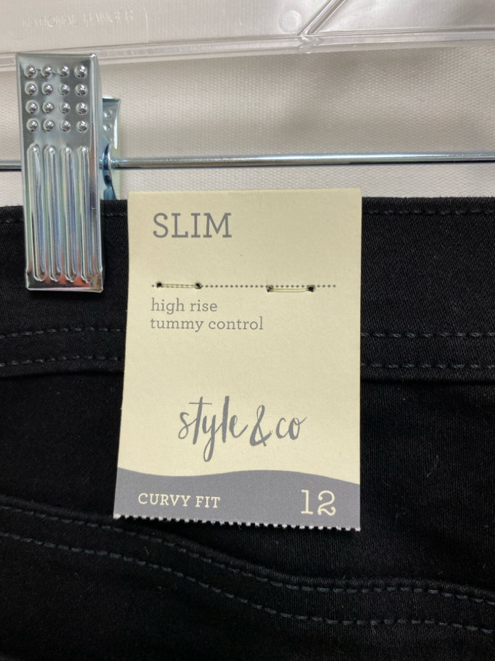 NWT Style &amp; Co. Size 12 Black Ladies Jeans