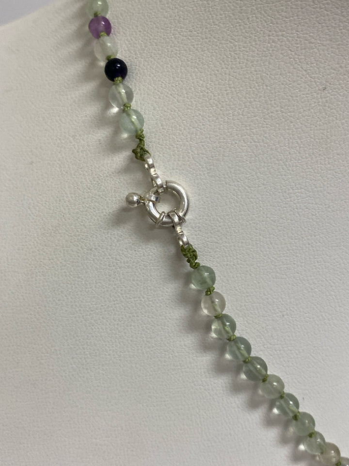 Purple Green Jeweled Necklace