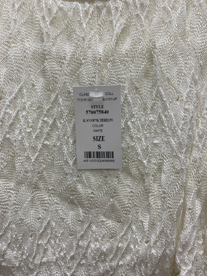 NWT Wht House/Blk Mkt Size S White Sleeveless Lace Ladies Top