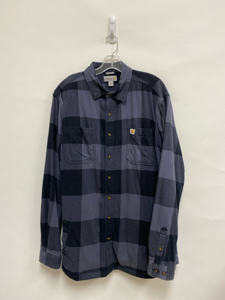 Carhartt Size LT Charcoal Black Checkered Men&