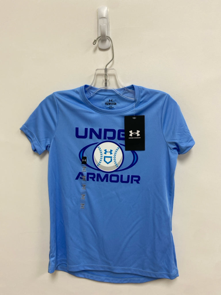 NWT Under Armour SIZE S Powder Blue White Baseball Girl&