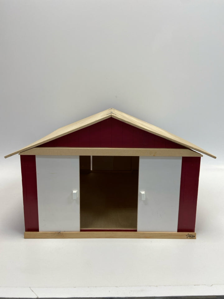 Red/White Tan Wood Misc. Toy
