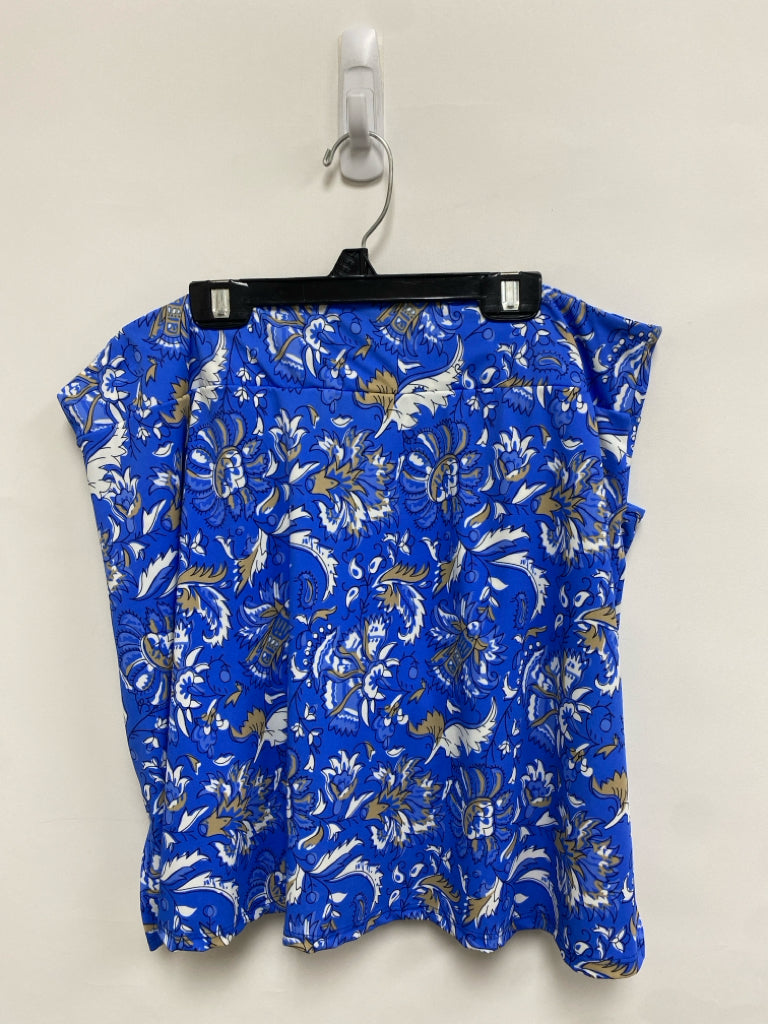 Jude Connally Size XL Blue Beige/White Acanthus Ladies Skort