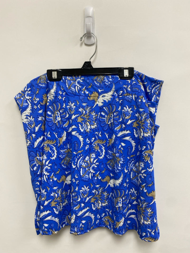 Jude Connally Size XL Blue Beige/White Acanthus Ladies Skort