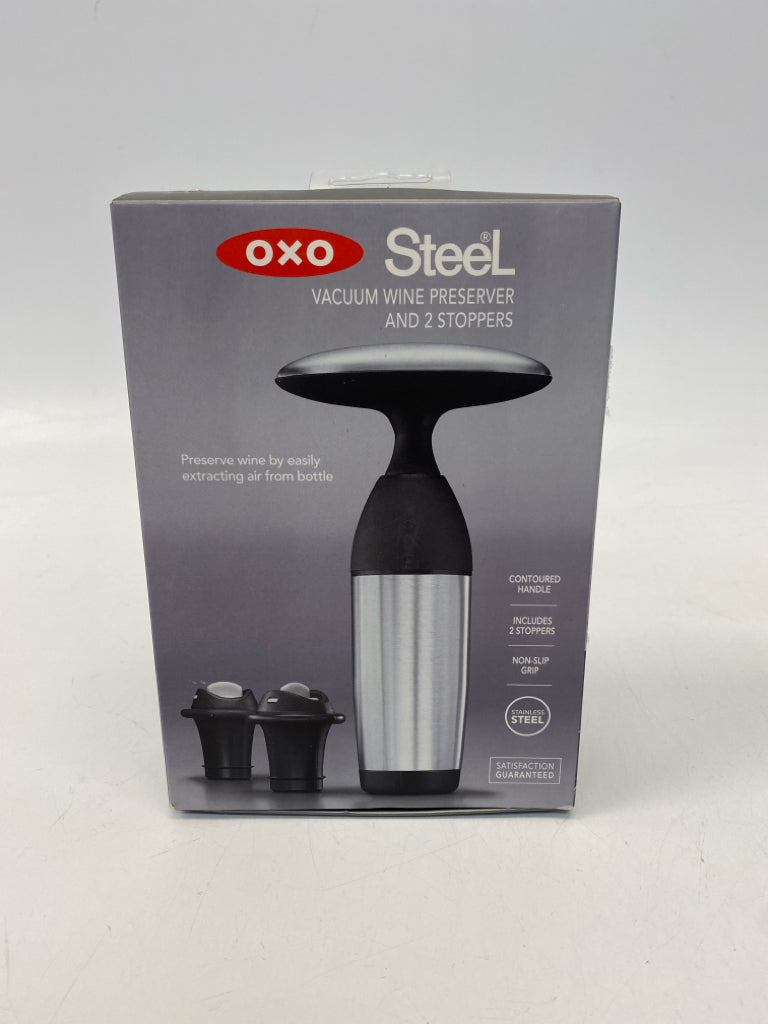 NEW/BOX OXO Black/Silver Barware