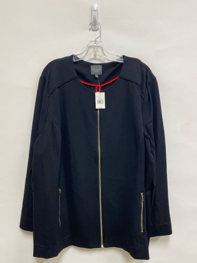 NWT Limited Size 3X Black Zip Down Plus Size Jacket
