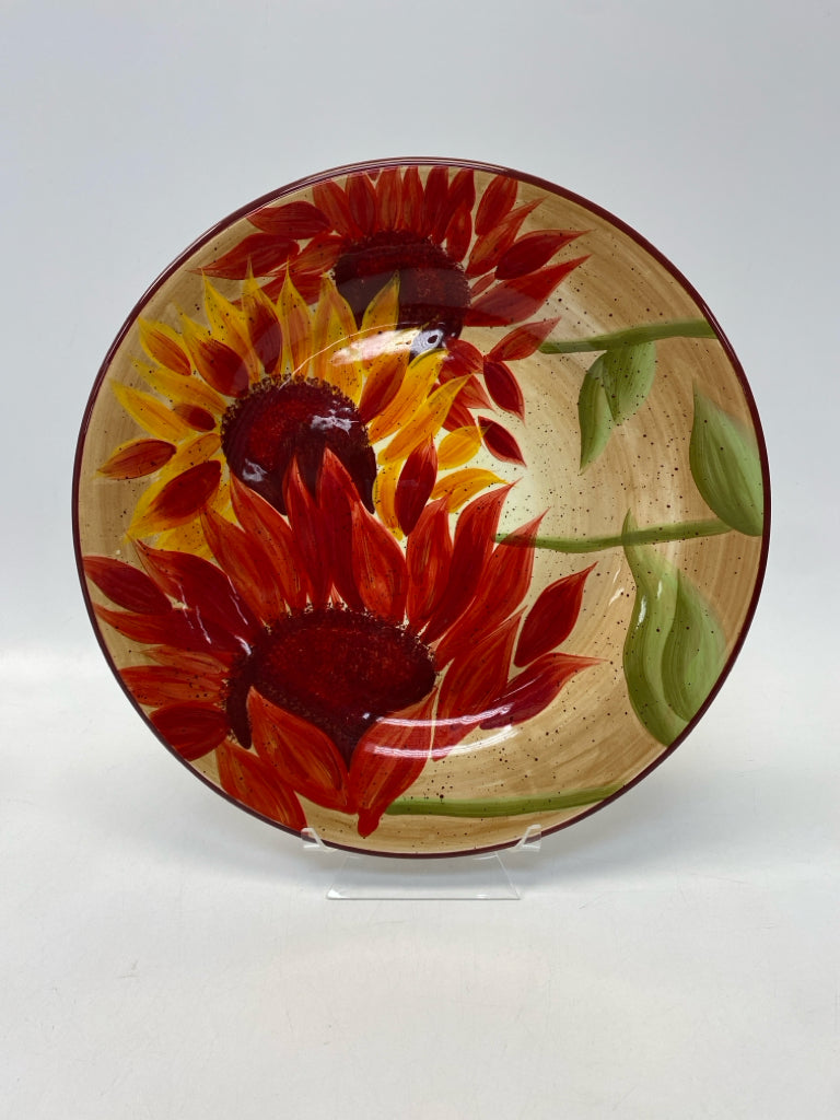 Pfaltzgraff Brown Red/Green Sunflower Fall