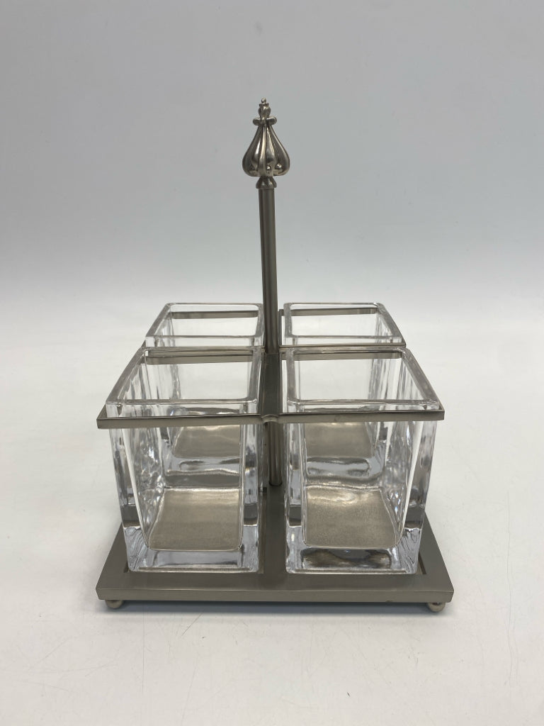 Southern Living Clear Silver Metal/Glass Misc. Home Item